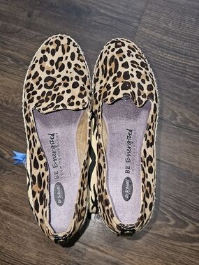 Dr. Scholl's Be Energized Womens Leopard Print Slip On Espadrilles Size 8